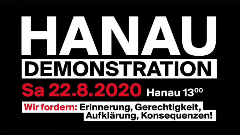 Aufruf Demo Hanau 22.August 2020